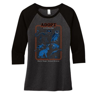 Adopt A Familiar Women's Tri-Blend 3/4-Sleeve Raglan Shirt