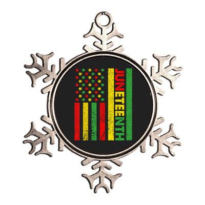 African American Flag Juneteenth Metallic Star Ornament