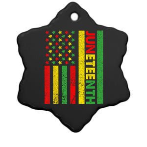 African American Flag Juneteenth Ceramic Star Ornament