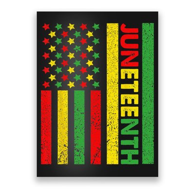 African American Flag Juneteenth Poster