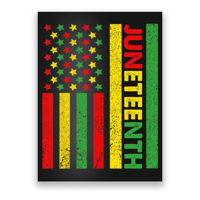 African American Flag Juneteenth Poster