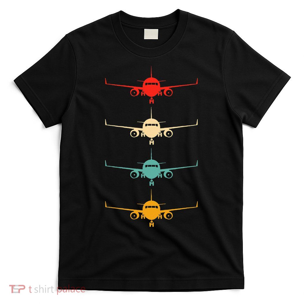 Aviation Airplane Flying Airline Funny Vintage Pilot T-Shirt