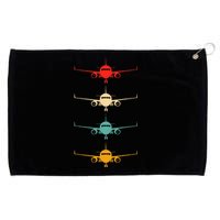 Aviation Airplane Flying Airline Funny Vintage Pilot Grommeted Golf Towel