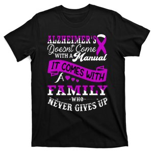 Alzheimers Awareness Family Support Alzheimer Warrior T-Shirt