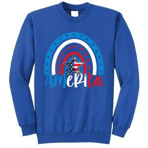 America American Flag Patriotic 4th Of July Rainbow Meaningful Gift Sweatshirt