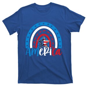 America American Flag Patriotic 4th Of July Rainbow Meaningful Gift T-Shirt