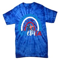 America American Flag Patriotic 4th Of July Rainbow Meaningful Gift Tie-Dye T-Shirt