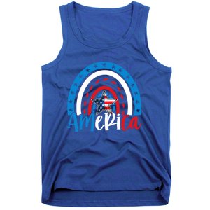 America American Flag Patriotic 4th Of July Rainbow Meaningful Gift Tank Top