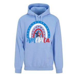 America American Flag Patriotic 4th Of July Rainbow Meaningful Gift Unisex Surf Hoodie