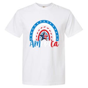 America American Flag Patriotic 4th Of July Rainbow Meaningful Gift Garment-Dyed Heavyweight T-Shirt