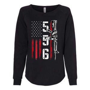 Ar15 American Flag Ar15 Rifle Gun Owner Back Womens California Wash Sweatshirt