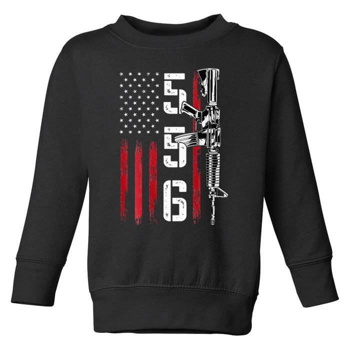 Ar15 American Flag Ar15 Rifle Gun Owner Back Toddler Sweatshirt