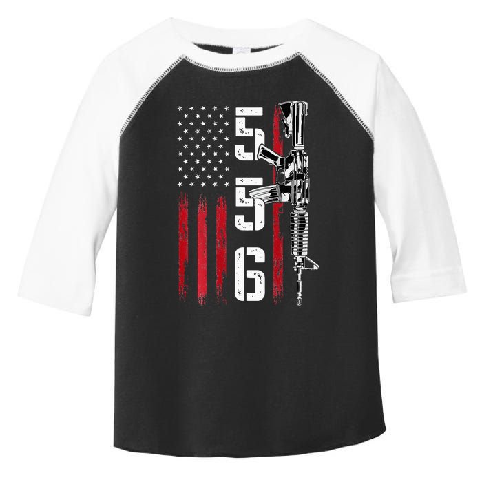 Ar15 American Flag Ar15 Rifle Gun Owner Back Toddler Fine Jersey T-Shirt