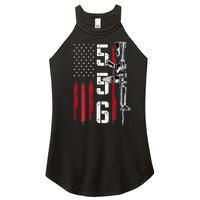 Ar15 American Flag Ar15 Rifle Gun Owner Back Women's Perfect Tri Rocker Tank