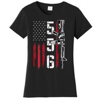 Ar15 American Flag Ar15 Rifle Gun Owner Back Women's T-Shirt