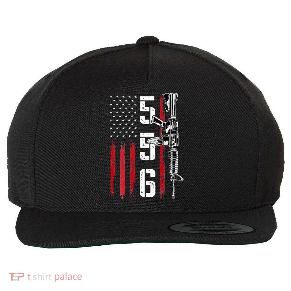 Ar15 American Flag Ar15 Rifle Gun Owner Back Wool Snapback Cap