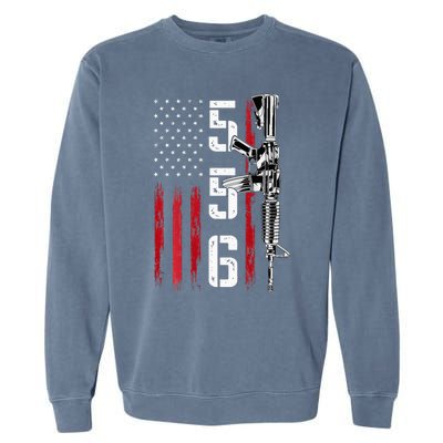 Ar15 American Flag Ar15 Rifle Gun Owner Back Garment-Dyed Sweatshirt