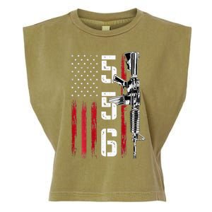 Ar15 American Flag Ar15 Rifle Gun Owner Back Garment-Dyed Women's Muscle Tee