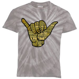 Alpha African Fraternity Hand Sign Words 1907 Kids Tie-Dye T-Shirt