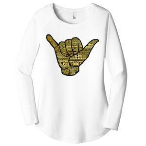 Alpha African Fraternity Hand Sign Words 1907 Women's Perfect Tri Tunic Long Sleeve Shirt