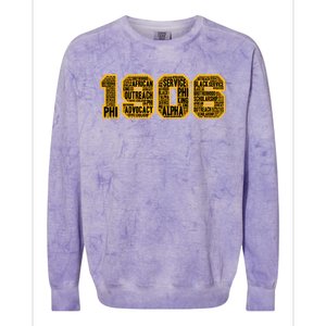 Alpha African Fraternity Hand Sign 1906 Words Colorblast Crewneck Sweatshirt