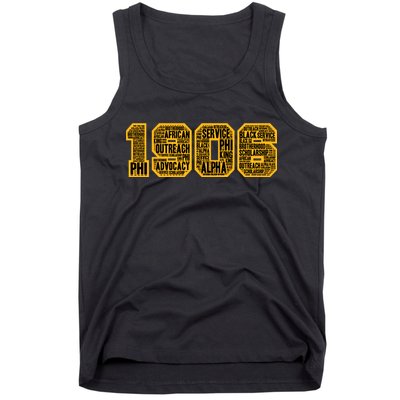 Alpha African Fraternity Hand Sign 1906 Words Tank Top