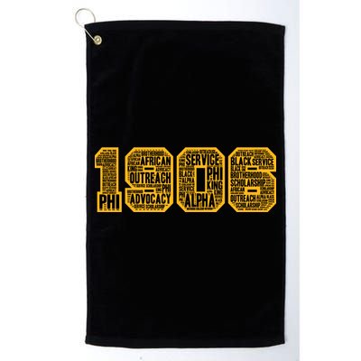 Alpha African Fraternity Hand Sign 1906 Words Golf Towel