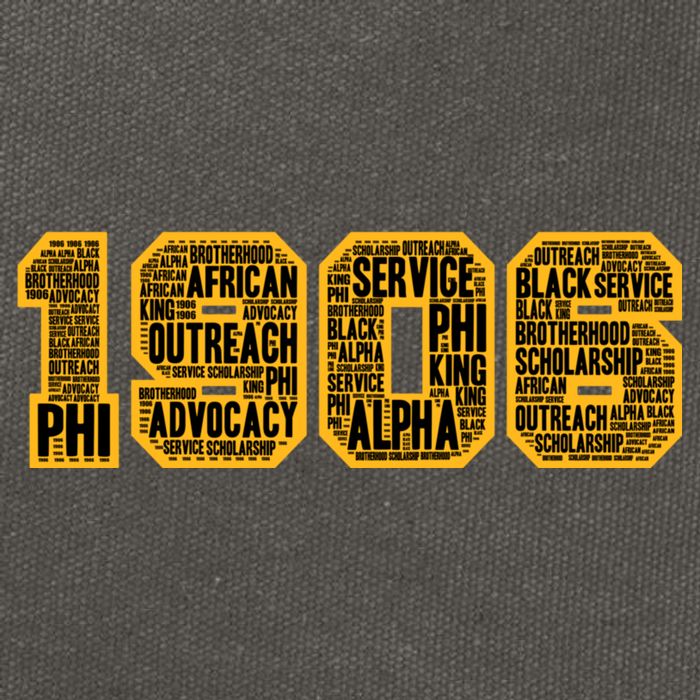 Alpha African Fraternity Hand Sign 1906 Words Cotton Canvas Backpack