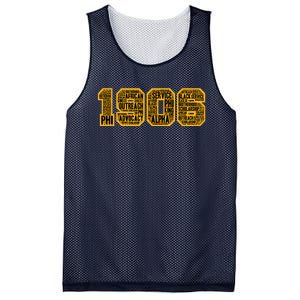 Alpha African Fraternity Hand Sign 1906 Words Mesh Reversible Basketball Jersey Tank