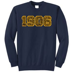 Alpha African Fraternity Hand Sign 1906 Words Tall Sweatshirt