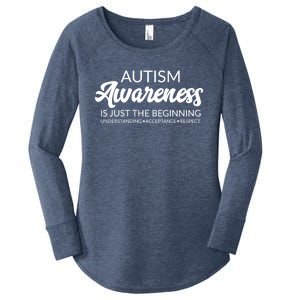 Autism Awareness Funny Gift Advocate Acceptance Understanding Great Gift Women's Perfect Tri Tunic Long Sleeve Shirt