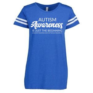 Autism Awareness Funny Gift Advocate Acceptance Understanding Great Gift Enza Ladies Jersey Football T-Shirt