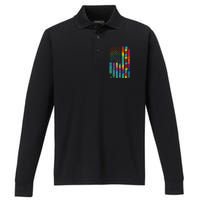 Autism American Flag Tie Dye Autism Awareness Performance Long Sleeve Polo