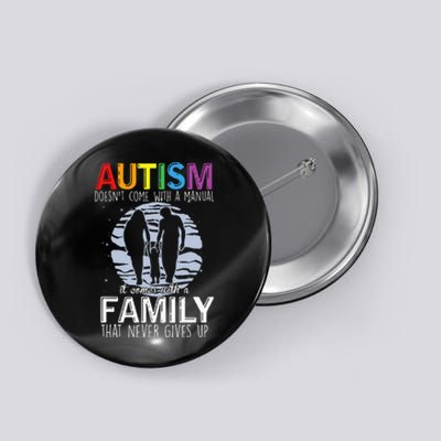 Autism Awareness Family Ribbon Puzzle Tolerance Support Button