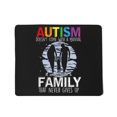 Autism Awareness Family Ribbon Puzzle Tolerance Support Mousepad