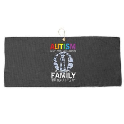 Autism Awareness Family Ribbon Puzzle Tolerance Support Large Microfiber Waffle Golf Towel