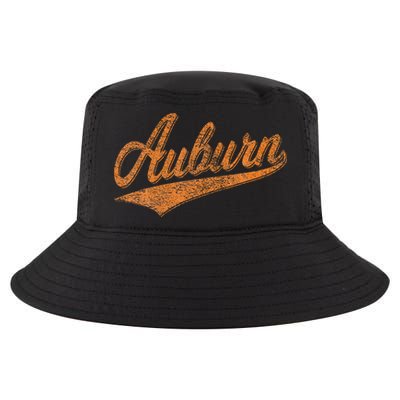 Auburn Alabama Flag Classic Vintage Sports Script Jersey Cool Comfort Performance Bucket Hat