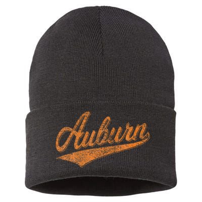 Auburn Alabama Flag Classic Vintage Sports Script Jersey Sustainable Knit Beanie