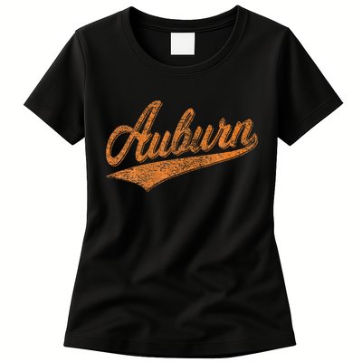 Auburn Alabama Flag Classic Vintage Sports Script Jersey Womens T-Shirt