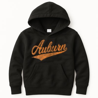 Auburn Alabama Flag Classic Vintage Sports Script Jersey Kids Hoodie