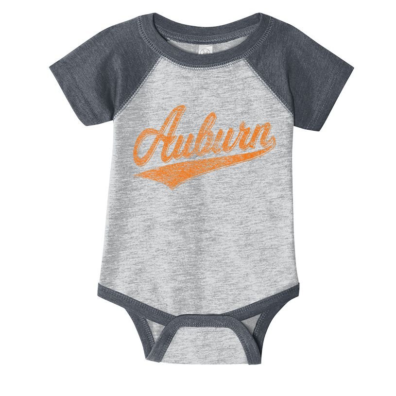 Auburn Alabama Flag Classic Vintage Sports Script Jersey Infant Baby Jersey Bodysuit