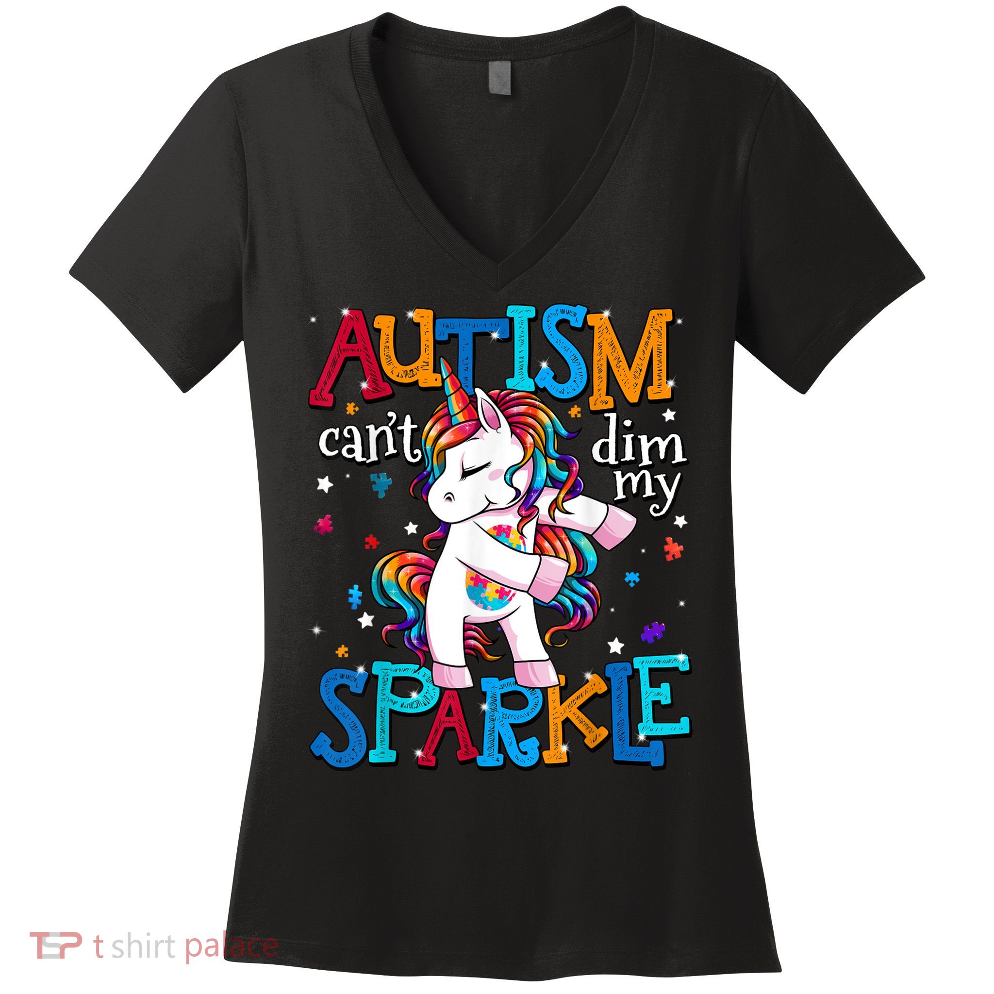 Autism Awareness For Autism Mom Women's V-Neck T-Shirt