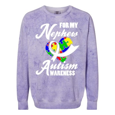 Autism Awareness For My Nephew Autist Colorblast Crewneck Sweatshirt