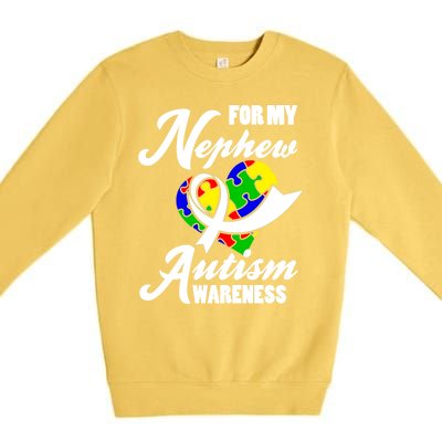 Autism Awareness For My Nephew Autist Premium Crewneck Sweatshirt