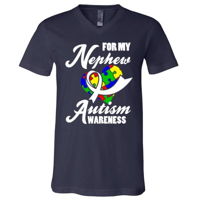 Autism Awareness For My Nephew Autist V-Neck T-Shirt