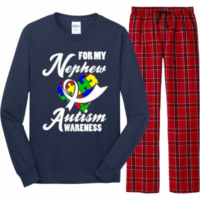 Autism Awareness For My Nephew Autist Long Sleeve Pajama Set