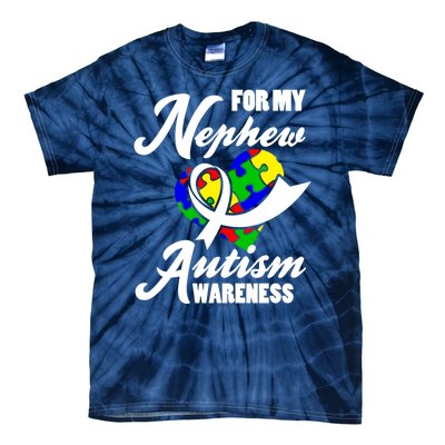 Autism Awareness For My Nephew Autist Tie-Dye T-Shirt