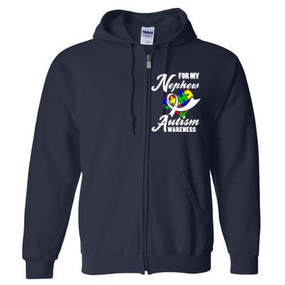 Autism Awareness For My Nephew Autist Full Zip Hoodie