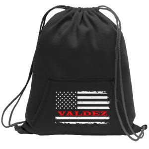 Alaska American Flag Valdez USA Patriotic Souvenir Sweatshirt Cinch Pack Bag