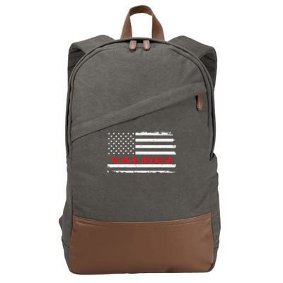 Alaska American Flag Valdez USA Patriotic Souvenir Cotton Canvas Backpack